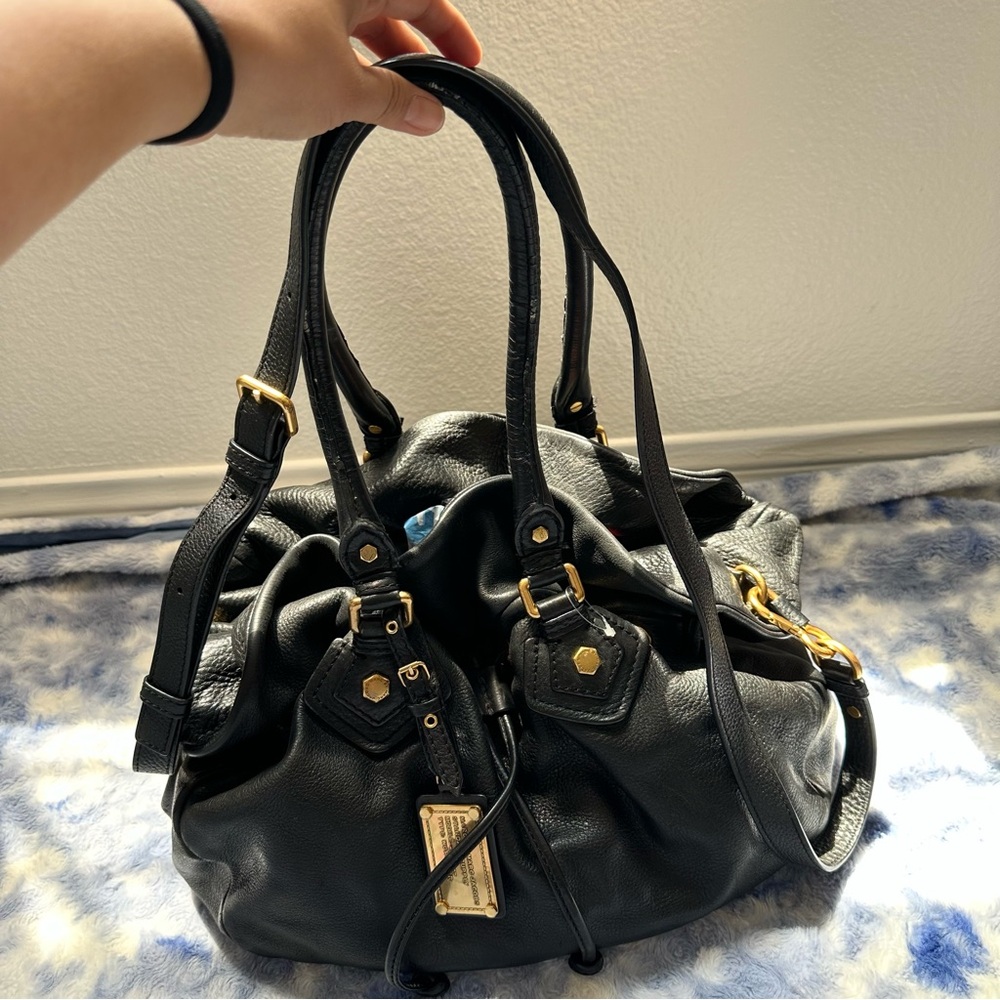 Marc by Marc Jacobs Black Leather
Classic Q Drawstring Hobo